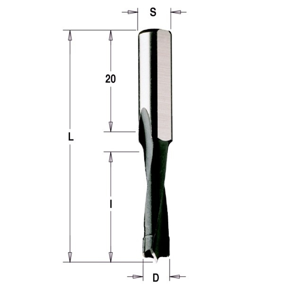 ХИТ! Сверло для дюбельного фрезера RH (Mafell) D 8 l 30 L 58 S 8 вр. RH CMT 312.080.11