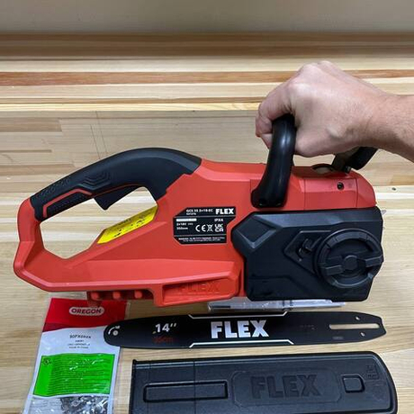 ХИТ! Цепная мощная аккумуляторная пила FLEX GCS 35 2x18-EC для обрезки древесины толщиной 30 см 531276