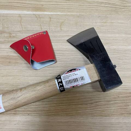 Топор японский легкий Ginnan 450 г / 330 мм / 67 мм для точных работ или скульптуры в чехле MT C6S Miki Tool C6S М00013157