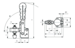 РАСПРОДАЖА! Прижим Toggle Clamp вертикальный 150 кг М6 Piher 56002 М00006362