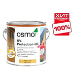 СУПЕР ХИТ! Защитное масло с УФ-фильтром Экстра Osmo 420 Бесцветное шелковисто-матовое 2,5 л с защитой от УФ-лучей, против роста синей гнили, плесени, грибков UV-Schutz-Ol Extra для наружных работ Osmo-420-2,5 11600027