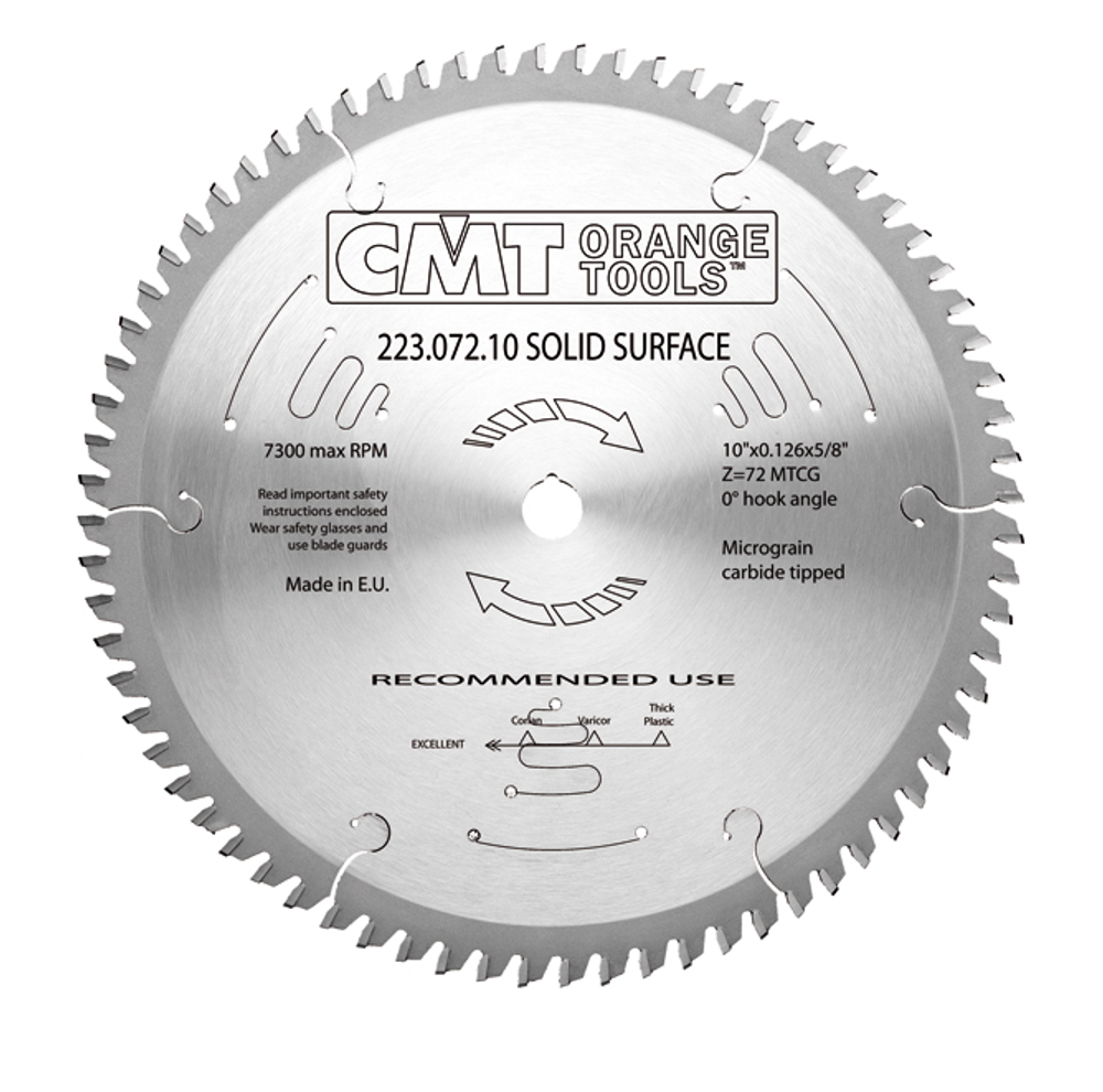 Пильный диск СМТ для искусственного камня 250 x 30 x 3,2 / 2,5 0гр MTCG Z72 CMT 223.072.10M