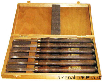 ХИТ! Набор токарных резцов NAREX 6 шт. в деревянном кейсе 859503