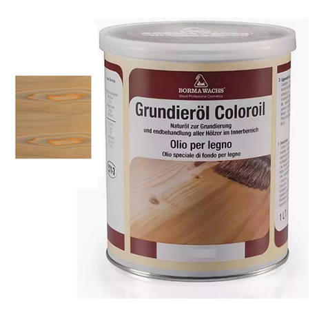 Масляное покрытие для полов и паркета Grundierol 1 л цвет 3 теплый серый для внутренних работ Borma R3910-3