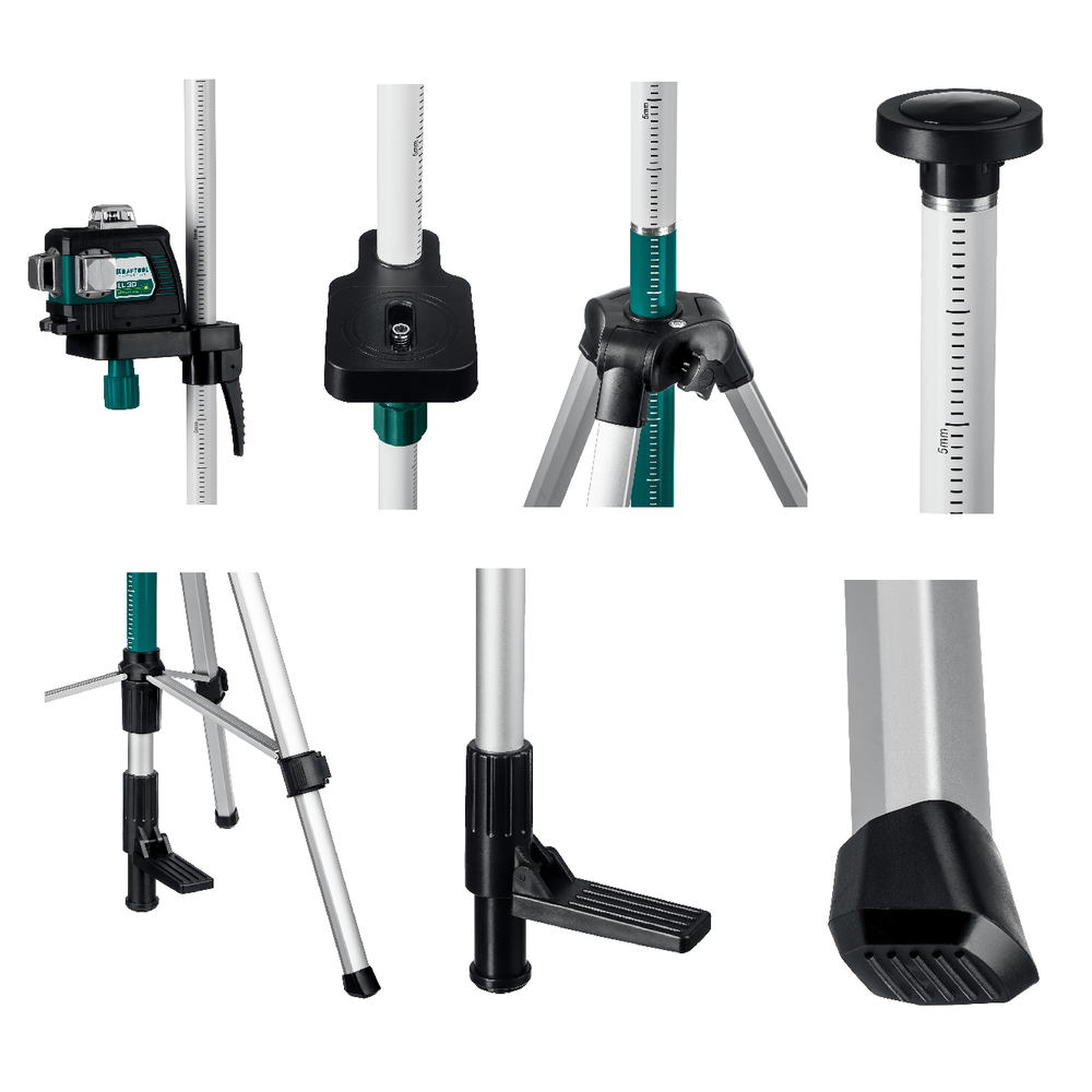 Новинка! Штатив - штанга наборная KRAFTOOL SP 36 распорная с треногой SP, для работы с лазерным, оптическим и фотоинструментом 34723