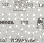 ХИТ! Комплект 100 шт Премиальный шлифабразив на прочной пленочной основе Mirka Novastar 150 мм 121 отверстий Р 180 в FG6CH09918