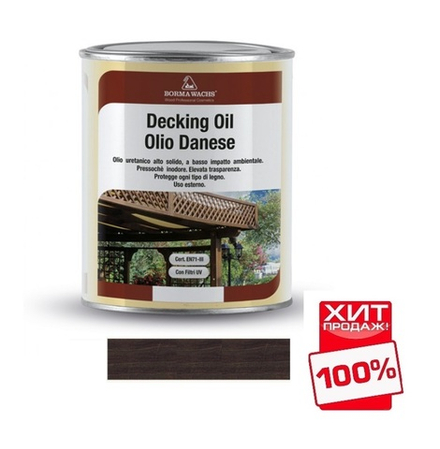 ОСЕНЬ СКИДКИ ХИТ! Масло датское Decking Oil 1 л для террас цвет 582 Палисандр для наружных работ Borma 4971IL-DS582