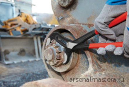 Клещи переставные ALLIGATOR 400 мм (КЛЮЧ АЛЛИГАТОР) зев 90 мм, фосфатированные, обливные ручки 88 01 400 KNIPEX KN-8801400