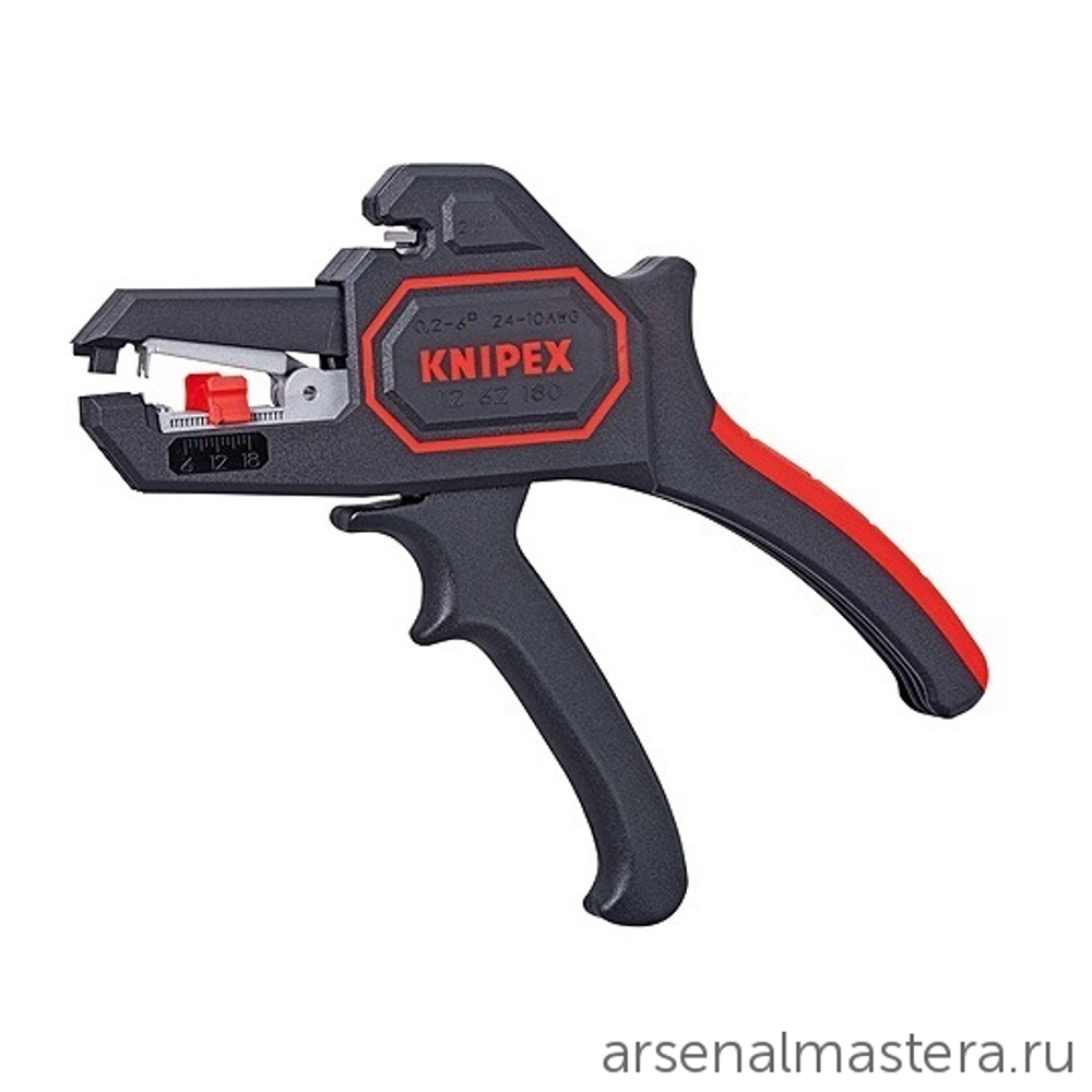 Стриппер автоматический 180 мм, 0.2-6 мм2 AWG 24-10 KNIPEX KN-1262180