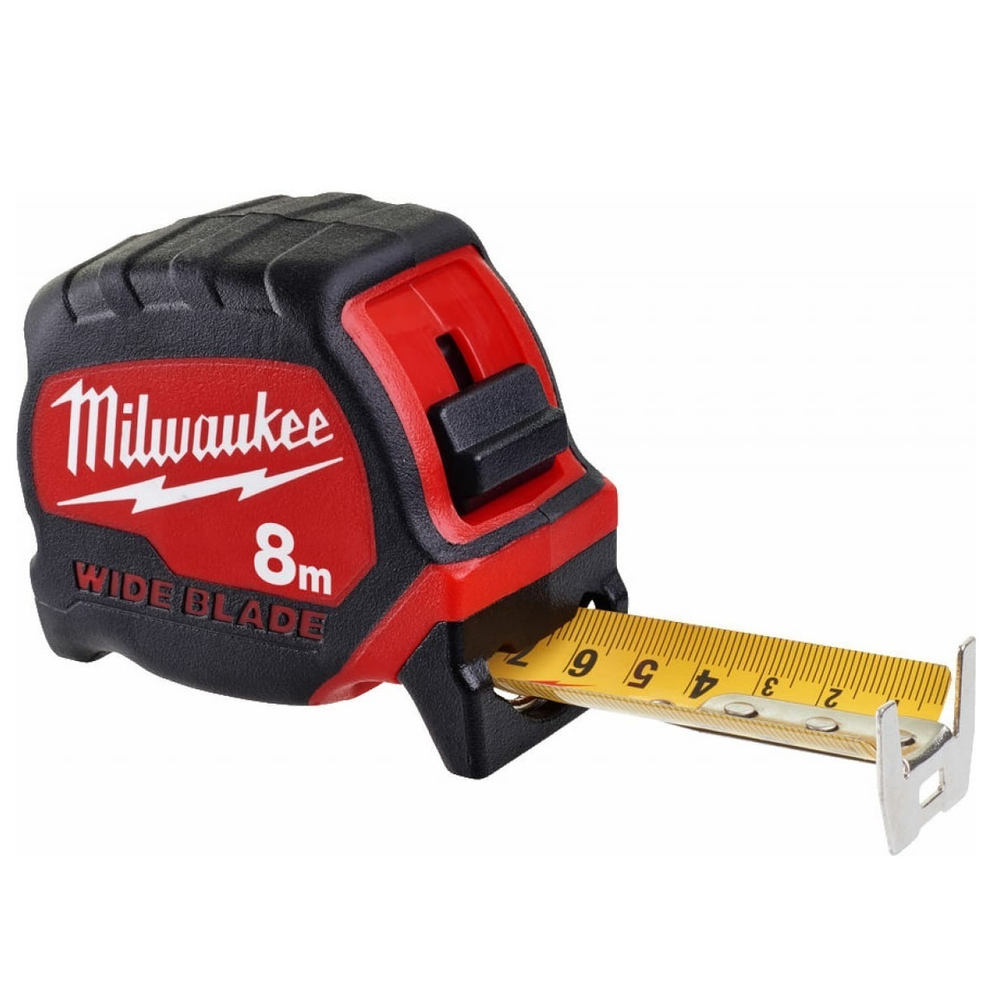 Рулетка 8 м / 33 мм Премиум с широким полотном WIDE BLADE MILWAUKEE 4932471816