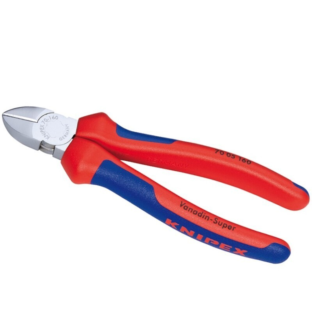 Бокорезы 160 мм (Кусачки боковые) хром, 2-комп ручки, 70 05 160 KNIPEX KN-7005160