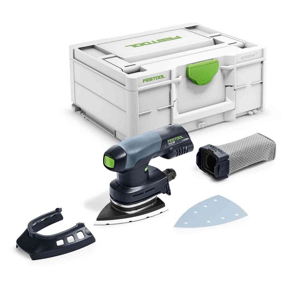 Аккумуляторная дельтавидная шлифовальная машинка FESTOOL DTSC 400 3,1 I-Plus с 2 аккумуляторами BP 18 Li 3,1 ERGO-I и быстрозарядным устройством TCL 6 систейнер SYS3 M 187 576365