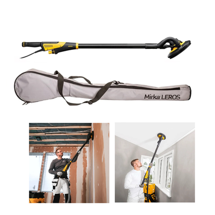 Новинка! Шлифовальная машина для стен и потолков Mirka LEROS pad screws Bag 950CV 225 мм орбита 5,0 с чехлом MIW9502022BA