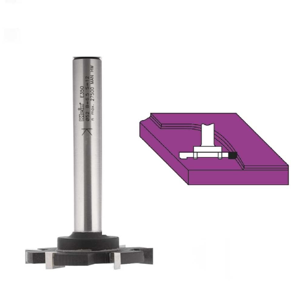 Новинка! Фреза профильная Klein S 12 D 52 х 6,5 0,5 х 45 гр. Z 6 DX E350.520.R