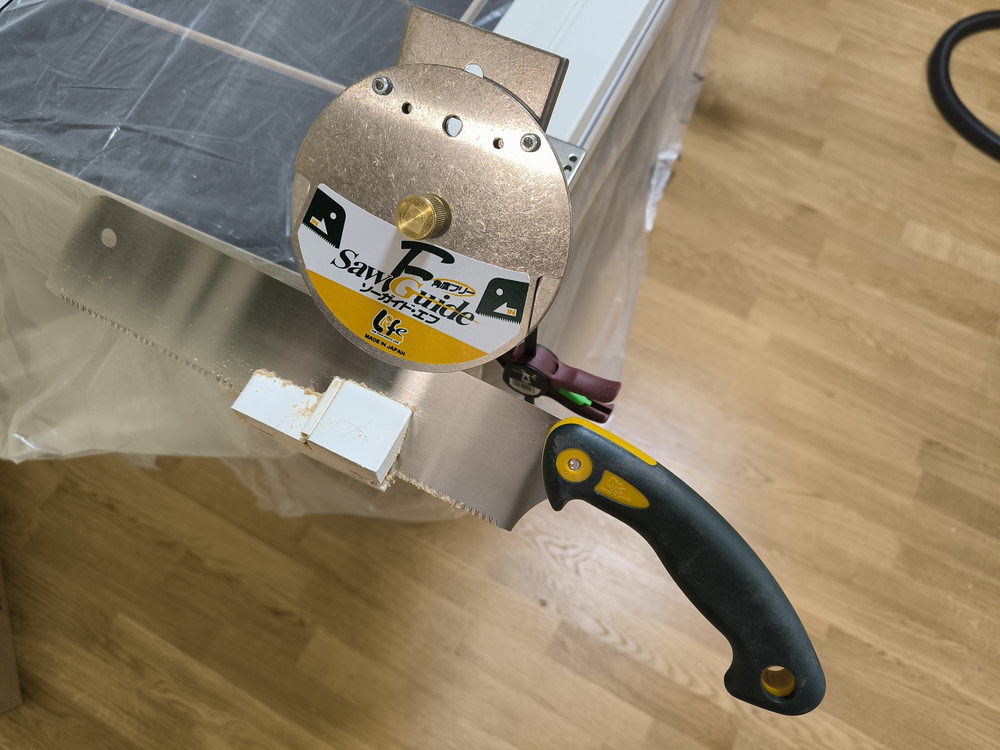 ХИТ! Комплект 7 предметов Японское поворотное стусло с ножовкой Kataba 265 мм и мини струбциной Guide F Set ZetSaw М00021016