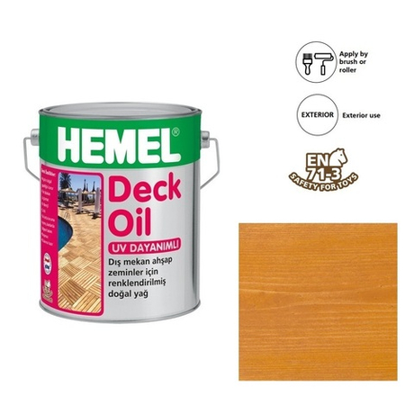 Масло для террас для наружных работ Deck Oil Ироко, 2,5 л 3112H HEMEL 311225