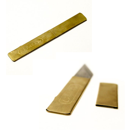 ХИТ! Нож - косяк японский Miki Tool 120 х 16 х 1 мм латунная рукоять и ножны MT SS М00010971