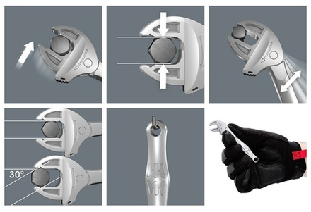 Ключ гаечный рожковый с самонастройкой 6004 Joker XS 7-10 x длина 117 мм WERA WE-020099