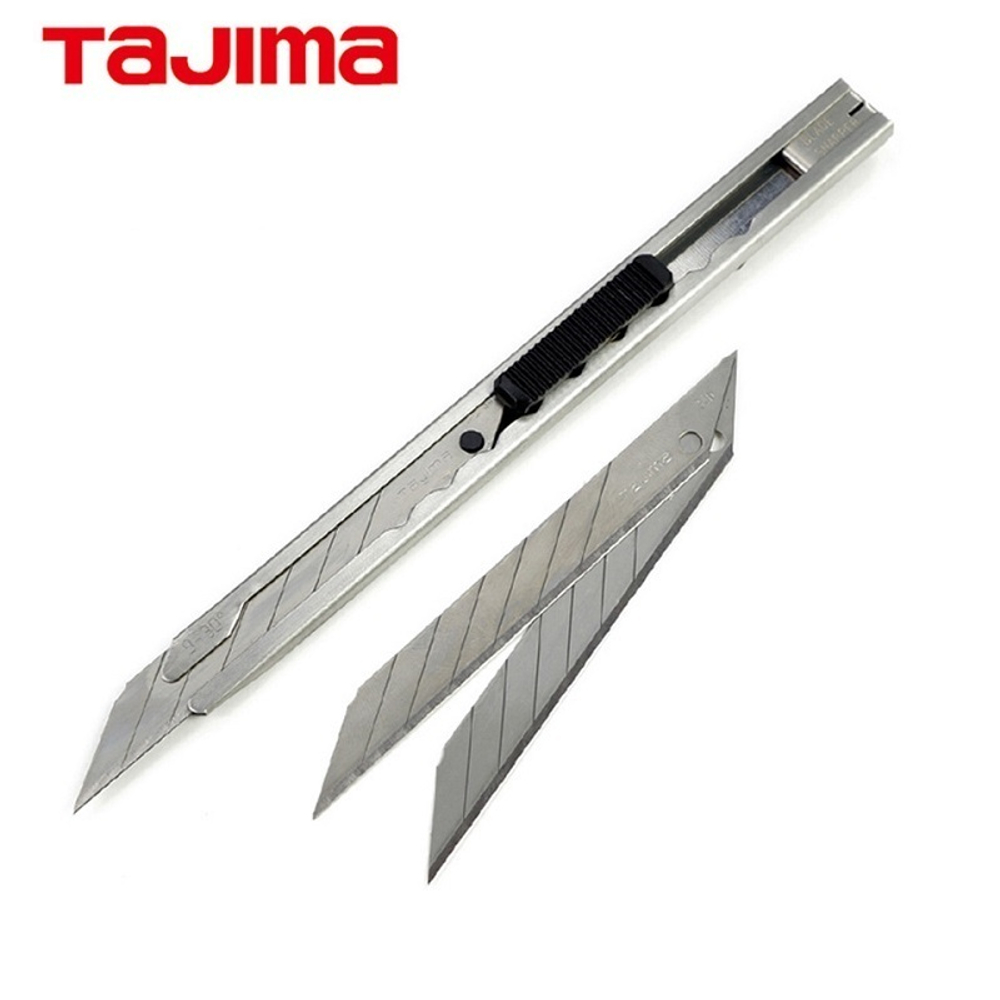 ХИТ! Нож японский TAJIMA трафаретный 9 мм с автофиксацией и 3 лезвиями LC390