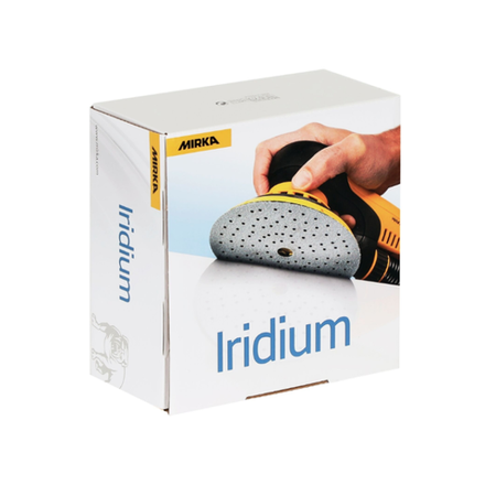 Комплект 100 шт Шлифовальные круги на бумажной основе Mirka Iridium 150 мм 121 отверстий Р 180 246CH09918