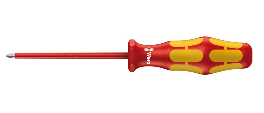 Отвертка диэлектрическая крестовая Phillips Kraftform Plus 162 i VDE, PH 3 / 150 мм, 006156 WERA WE-006156