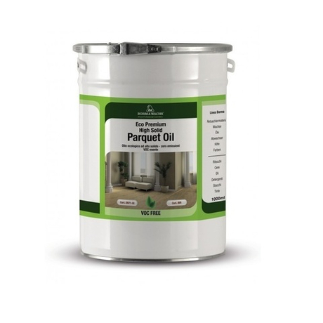 Новинка! Масло для паркета с высоким сухим остатком ECO PREMIUM Parquet Oil High Solid 5 л для внутренних работ Borma VOC4952HS