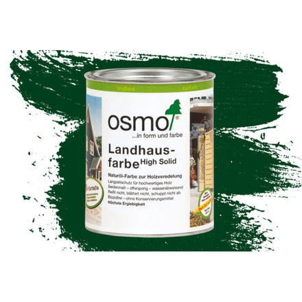 Непрозрачная краска для наружных работ Osmo 2404 темно-зеленая 0,75 л Landhausfarbe Osmo-2404-0.75 11400003