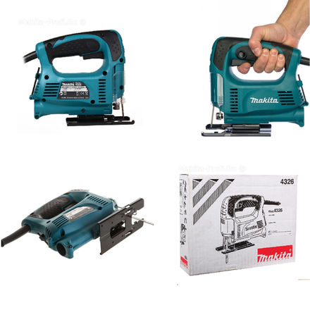 Новинка! Электрический лобзик Makita 0,45 кВт без маятникового хода, для прямолинейного распила заготовок из древесины, пластик, металла 4326