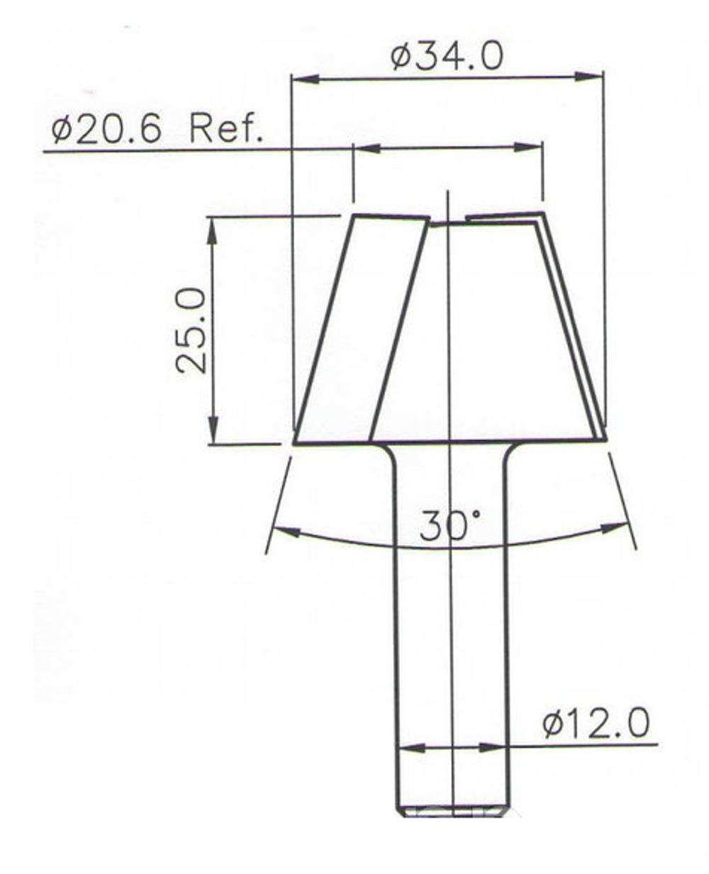 Фреза концевая цельная D34 B25 d12 DIMAR 5563489