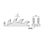 Новинка! Диск пильный подрезной регулируемый CMT 120 x 20 x 2,8-3,6/ 12° FLAT Z=12+12 Сэндвич Industrial adjustable scoring blades, ламинированные панели, ДСП, ЛДСП, МДФ 289.120.24H