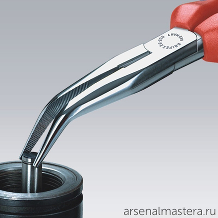 ХИТ! Длинногубцы "Аист" 200 мм с режущими кромками, VDE, губки 40°, хром, 2-комп диэлектрические ручки 26 26 200 KNIPEX KN-2626200