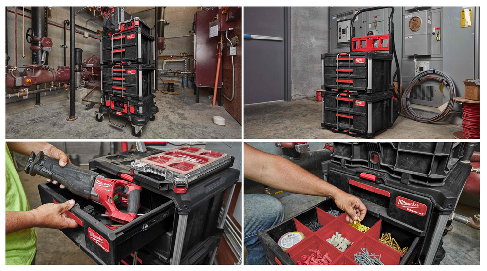 Новинка! Ящик с 2-мя выдвижными отсеками Milwaukee PACKOUT DRAWER BOX 560 x 410 x 360 мм 4932472129