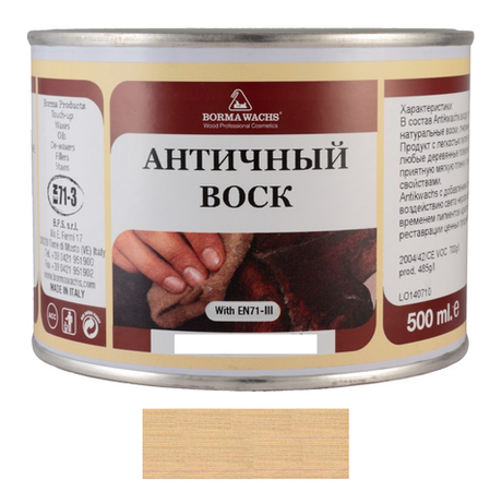 Воск античный Antik wachs 500 мл цвет 51 средний дуб для внутренних работ Borma 3402