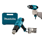 Новинка! Строительный фен Термопистолет сетевой Makita HG 6031VK 1,8 кВт, 9 настроек и плавная регулировка температуры 50 – 600°, 2 скорости настройки воздушного потока 250/500 л/мин, в кейсе HG6031VK