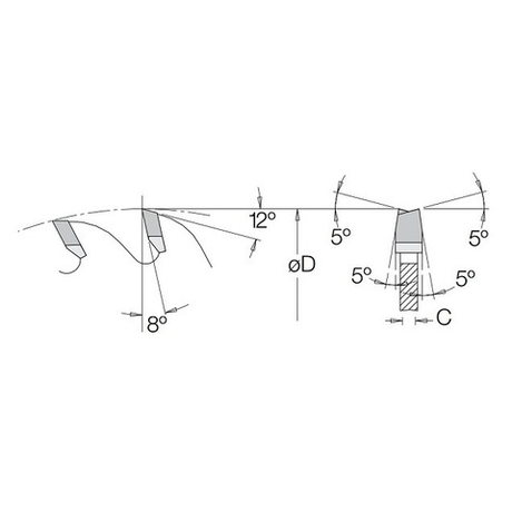 Новинка! Диск пильный подрезной пильный центр D 200 x 45 x 5,8 - 6,6  Z 36 двойной ресурс_OLD_S Dimar 9560268M