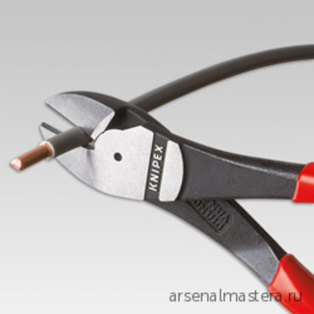 Бокорезы (кусачки) особо мощные 160 мм, фосфатированные, обливные ручки 74 01 160 KNIPEX KN-7401160