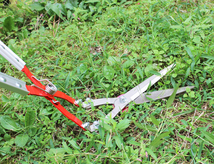 ХИТ! Японские ножницы садовые для сорняков Dokan вертикальные с пружиной, 175 мм / 780 мм, изогнутая форма рукоятей М00021097