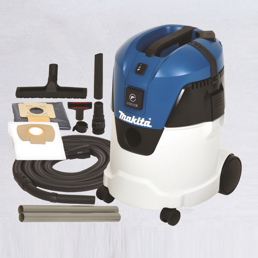Новинка! Универсальный пылесос Makita 25 л, класс пыли L, сухая и влажная уборка, можно подключить электроинструмент до 2,6 кВт VC2512L