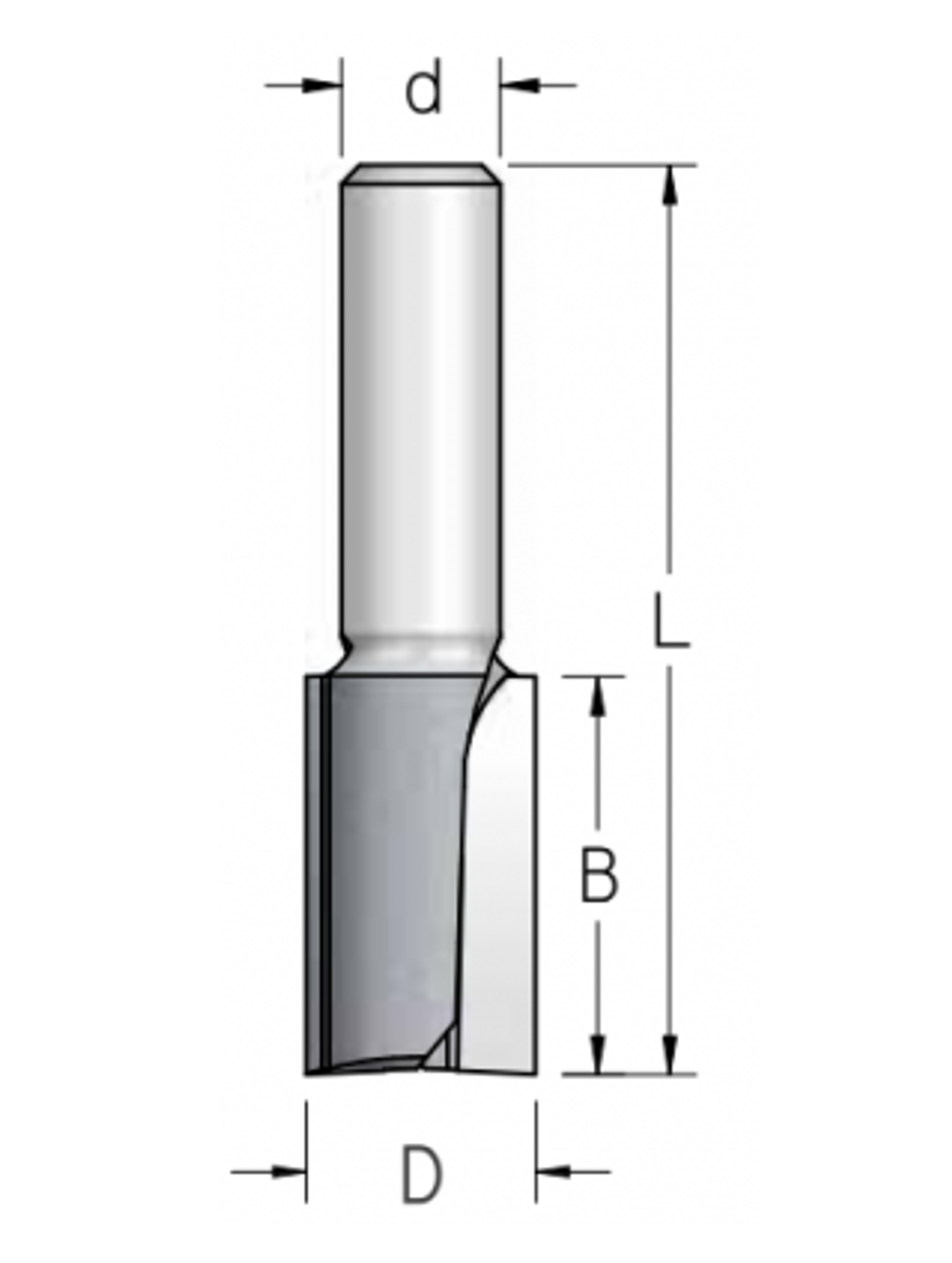 Фреза пазовая D 12 B 32 Z 2 хвостовик 12 WPW P251202