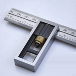 Новинка! Угольник GOLDRATIO 150 мм с подвижной подошвой, мм / дюймы М00023939