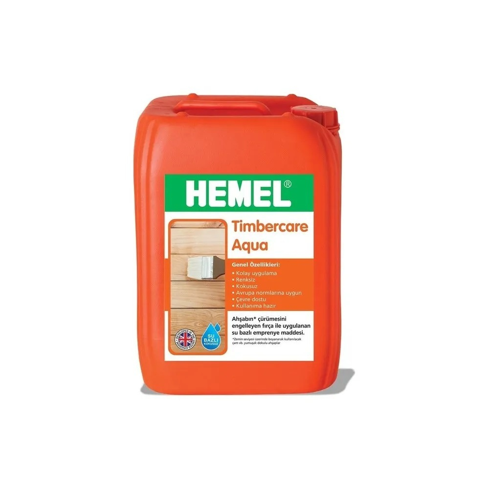 АКЦИЯ ВЕСНА! Антисептик Timbercare Aqua Бесцветный 20 л для внутреннего и наружного применения. Защитная пропитка на водной основе для нанесения кистью или окунанием. Для хвойных, мягких пород древесины 7001H HEMEL 10745