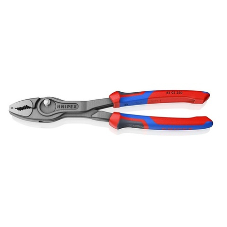 Новинка! Клещи с фронтальным и боковым захватами KNIPEX TwinGrip 250 мм, 7 позиций, зев 5 - 27 мм, 3-комп. ручки в блистере KN-8202250SB