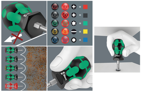 АКЦИЯ ДЕКАБРЬ 2025! Набор коротких отверток 5 шт. WERA Stubby Set 1 SL3.5 / 4 / 5.5, PH1/2 x 25 мм WE-008870