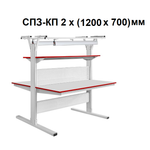 Новинка! Стол промышленный Gresson СПЗ-КП 2 х (1200 х 700) мм СПЗ-1200КП
