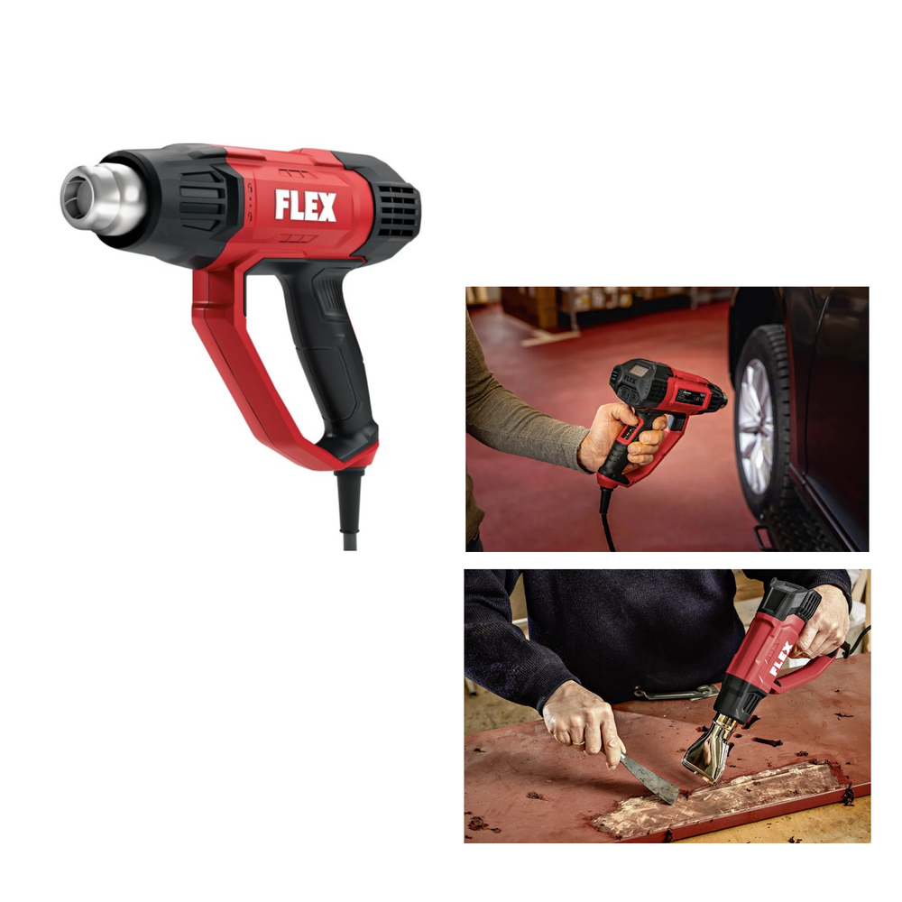 Новинка! Строительный фен FLEX HG 650 2000 регулировка температуры шаг 10° 50–650°C, 2 настройки воздушного потока 532579