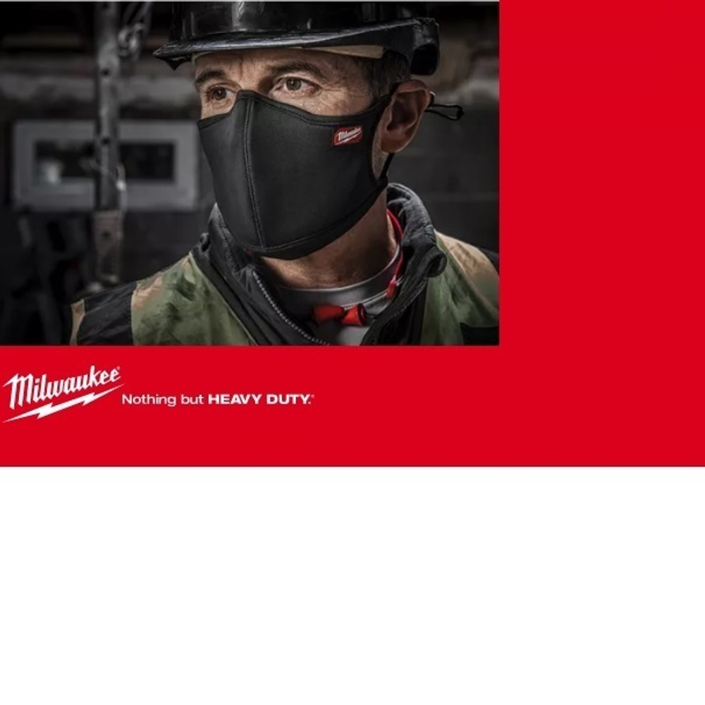 ХИТ! Маски на лицо тканевые 3 шт размер L / XL черные Milwaukee 4932478866