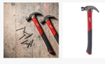Молоток с рукояткой из стекловолокна Fiberglass Curved Claw Hammer 16 унций / 450 г Milwaukee 4932478657