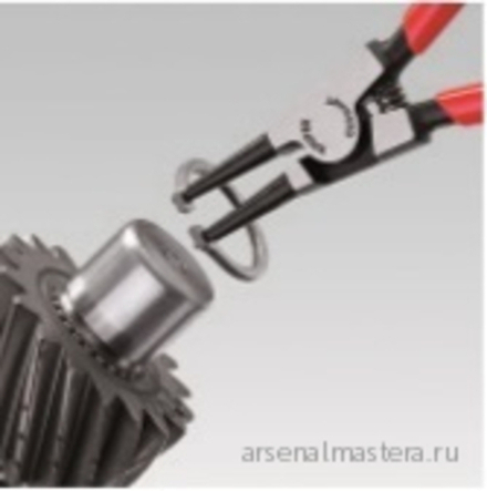 Щипцы 180 мм для внешних стопорных колец (КОЛЬЦЕСЪЕМНИКИ) прямые губки, 19 - 60 мм, фосфатированные KNIPEX KN-4611A2