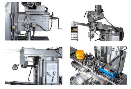 Широкоуниверсальный фрезерный станок промышленный 400 В 5,5 кВт для обработки металла JMD-1463 TSX DRO JET 50000984T