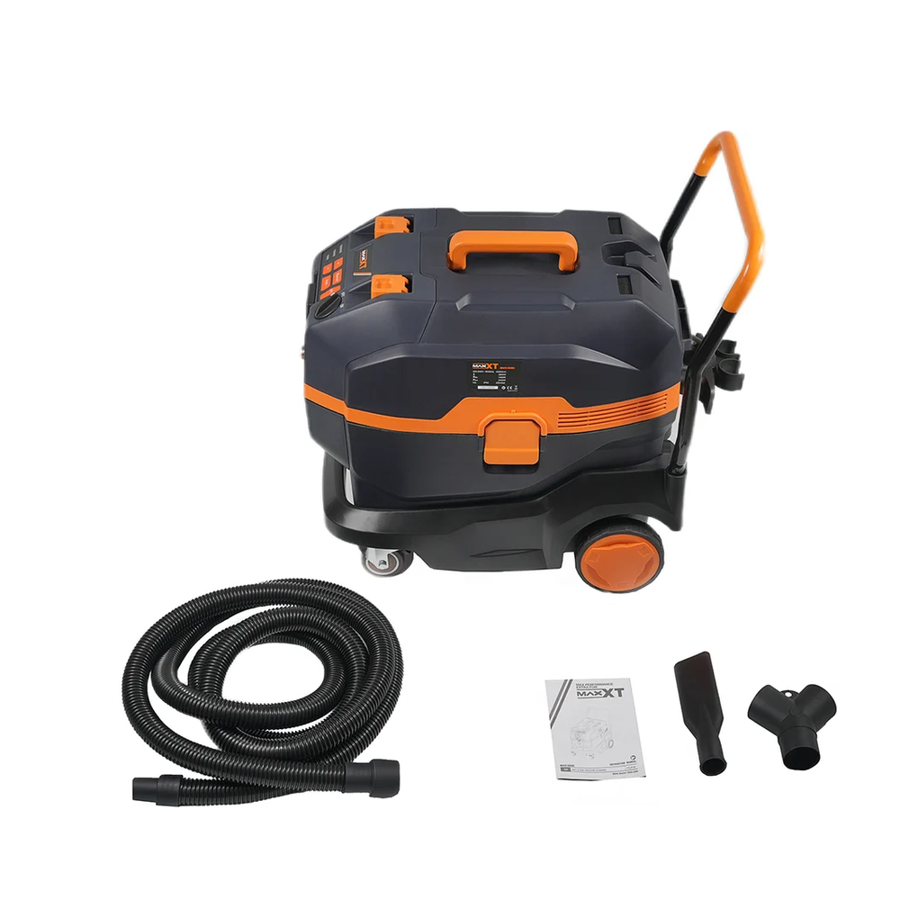 Новинка! Промышленный пылесос MAXXT 1,4 кВт 43 л AFC автоматическое включение и стряхивание фильтра, подключение электроинструмента, для сухой и влажной уборки MVC3800